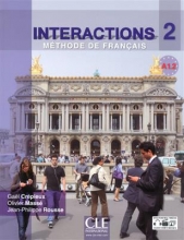 کتاب فرانسه  Interactions 2 - Niveau A1.2 - Livre de l'élève + DVD Rom