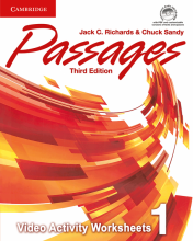 خرید کتاب پسیج ویدئو اکتیویتی (Passages 1 video activities (Third Edition