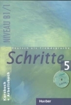 کتاب شریته آلمانی Deutsch als fremdsprache Schritte 5 NIVEAU B 1/1 Kursbuch + Arbeitsbuch