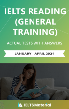 خرید کتاب آیلتس ریدینگ جنرال اکچوال تست ژانویه تا آپریل (IELTS Reading General Training Actual Tests (January – April 2021