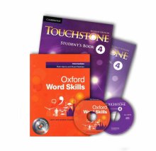 پک کتاب های تاچ استون 4 و ورد اسکیلز Touchstone 4 + Oxford Word Skills Intermediate