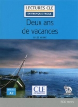 کتاب فرانسوی Deux ans de vacances - Niveau 2/A2 + CD